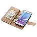 Galaxy Note 5 Case, TabPow 10 Card Slot - [ID Slot] Wallet Folio PU Leather Case Cover with Detachable Magnetic Hard Case for Samsung Galaxy Note 5 - Glitter Gold