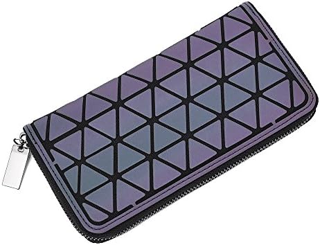 Women's Wallet Geometric Holographic Clutch Luminous Phone Bag Long Wallets