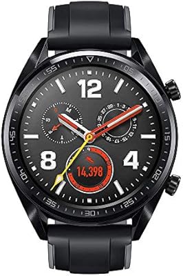 Huawei Watch GT 2018 Bluetooth SmartWatch,Ultra-Thin Longer Lasting Battery Life,Compatible with iPhone and Android (Black (Silicone Strap)) (Renewed)