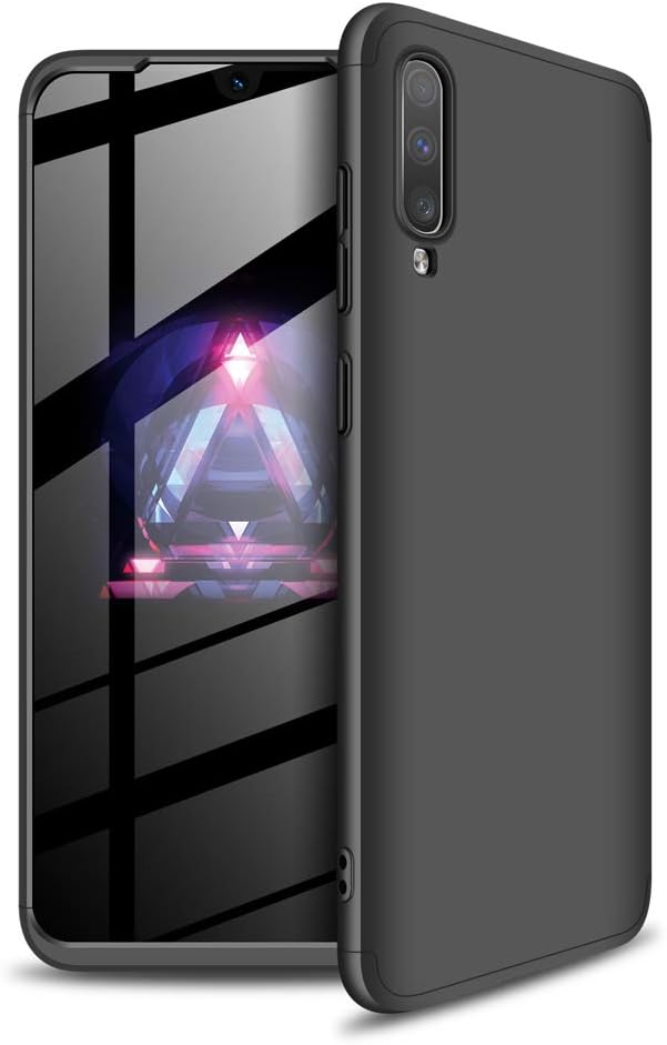 EMAXELERR Samsung Galaxy A70S Case 3 in 1 Ultra Slim 360°Degree Full Body Shockproof Protector Hard PC Plastic Anti-Scratch Cover for Samsung Galaxy A70S.3 in 1 PC:Black