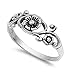Sterling Silver Antique Filigree Flower Ring Size 10