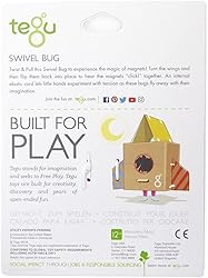 Tegu Swivel Bug Magnetic Building Block Set, Teal