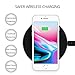 iPhone X Wireless Charger, Qi Wireless Charger Pad with Anti-Slip Rubber for iPhone 8 iPhone X Samsung Galaxy S8 Note 8 and All Qi-Enabled Devices Quick Charger Pad(Black)