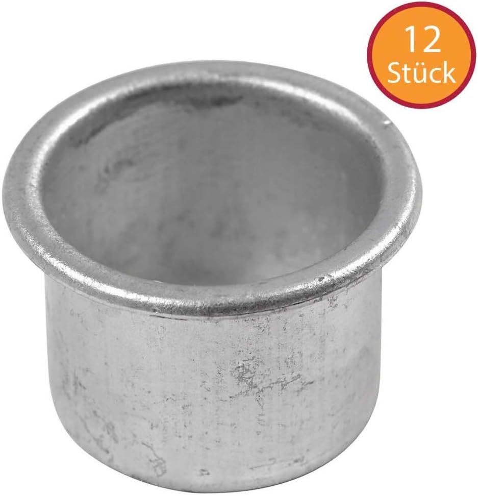 40 Stück Mini Kerzenhalter Aus Metall - Silberne Deko-Einsätze Für Stabkerzen & Teelichter