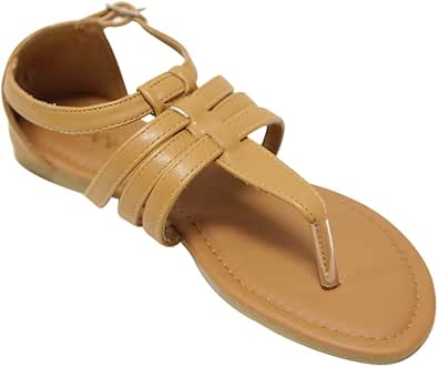 Amazon.com | ANNA Abby-1 Women's Thong Toe Closed Back Adjustable Ankle Strap PU Flat Sandals 
