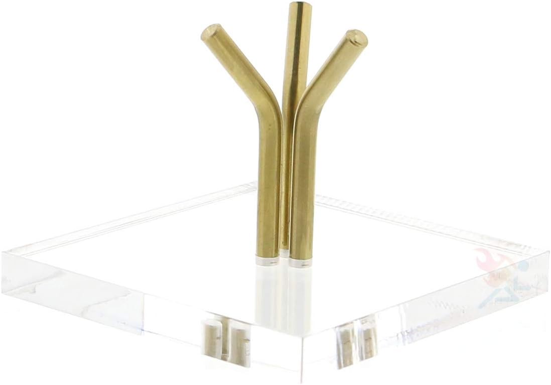 OnFireGuy 2-1/4 inch Gold Metal Pedestal Display Stand for Eggs and Spheres