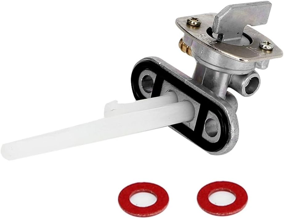 KSTE Tank Petcock Valve, Fuel Gas Tank Cock Petcock Tap Valve with Washers Fits Compatible with Yamaha DT175