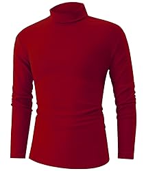 jonivey Mens Basic Turtleneck Long Sleeve