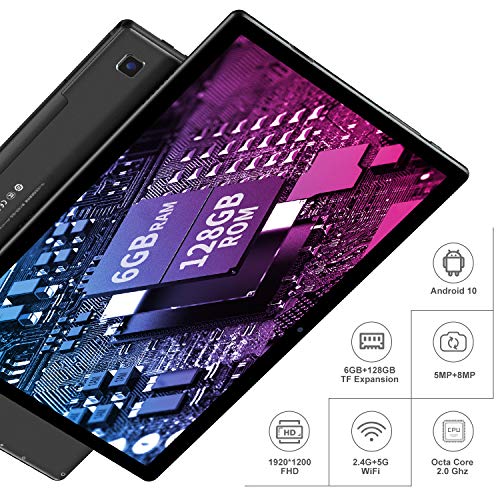TECLAST 10.1 Inch Android 12 Gaming Tablet,4GB RAM 128GB ROM,Dual SIM TF 1TB Card Slots,HD IPS Screen,2.0GHz Octa-Core Processor,5MP+8MP Dual Camera,6000mAh,Support 4G LTE,WiFi,Bluetooth,GPS - Image 4