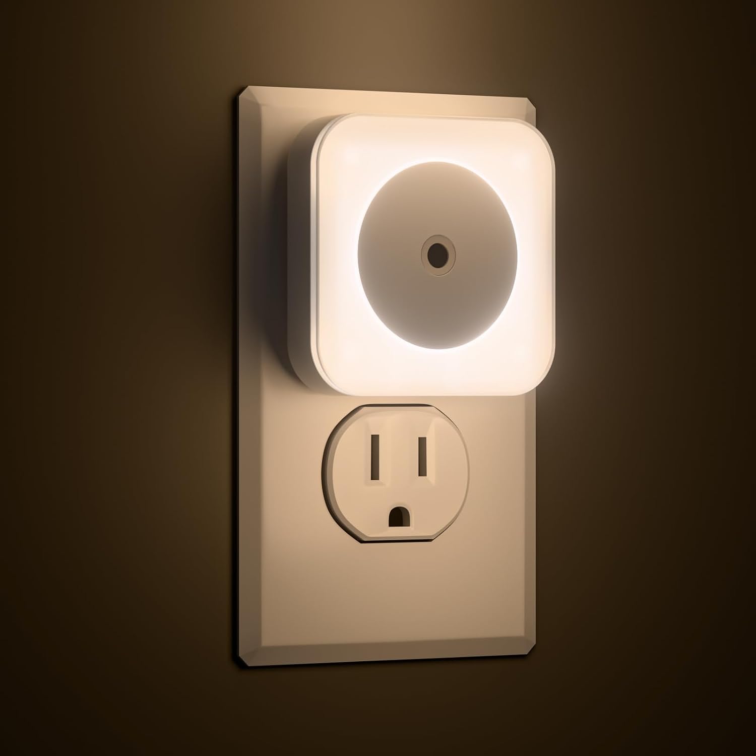6-Pack LED Night Lights Plug into Wall,Bright Nightlight Auto-On/Off and Dimmable,0.5W Plug in Socket Night Light,Smart Sensor,Daylight White,for Adults Kids Bedroom Bathroom Hallway Kitchen Decor (6)
