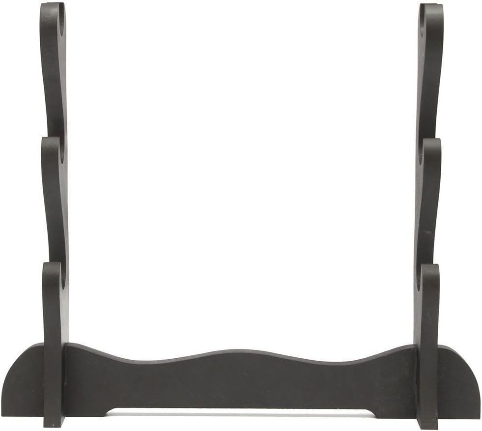 Moumou Wooden Sword Stand Katana Wakizashi Tanto Holder Dispaly Samurai Sword Rack Bracket 3 Layer Black - Image 4