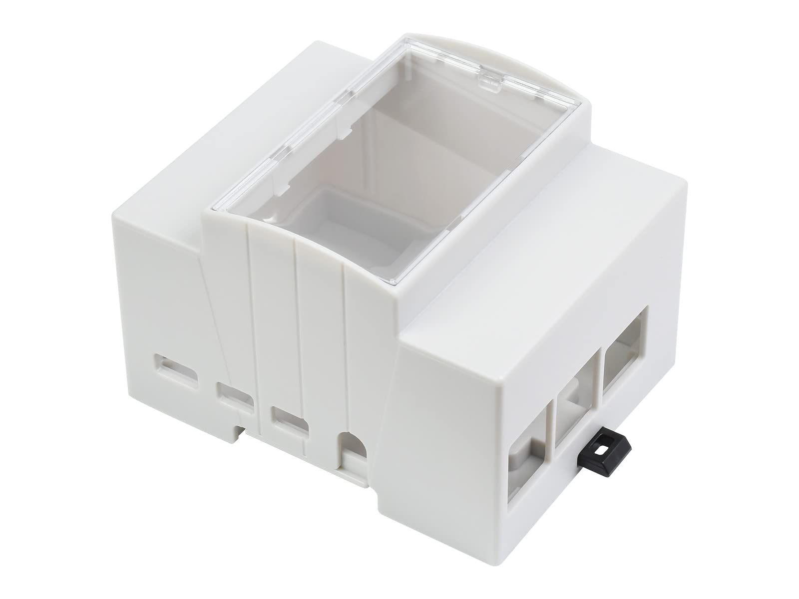 Case for Raspberry Pi 4, DIN Rail ABS Case for Raspberry Pi 4 model B, Large Inner Space, Compatible with Raspbeery Pi Expansion Board PoE HAT (D), RS485 CAN HAT, 2-CH RS485 HAT, PI-FAN-3007