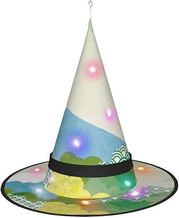 Amazon Co Jp 魔女の帽子 ハロウィン パーティーグッズ パーティーハット ファッションledライト ディズニーリトルマーメイドの背景 仮装 コスプレ イベントなどに 33x38 Cm おもちゃ