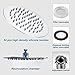 M.HOUSE 6 Inch Rain Shower Head Stainless Steel High Pressure Powerful Spray Shower Heads-Best High Flow SPA Showerhead with Adjustable Metal Swivel Ball