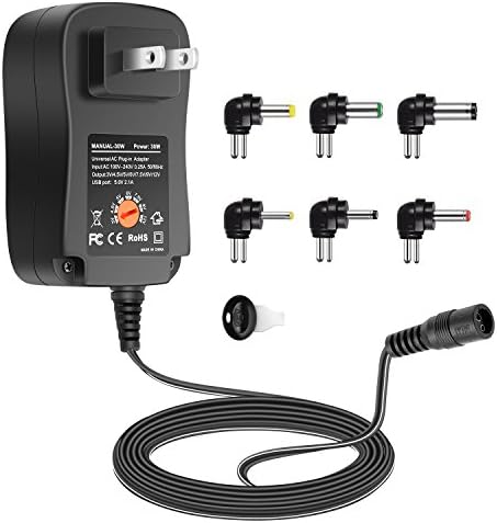 Aisilk 30W 3V-12V Multi Voltage Switching Power Adapter with USB Port for Router CCTV Camera Led Light Strips Speakers DVR Recorder Camcorder Stereo Electrical Toys &amp; USB Charger Devices