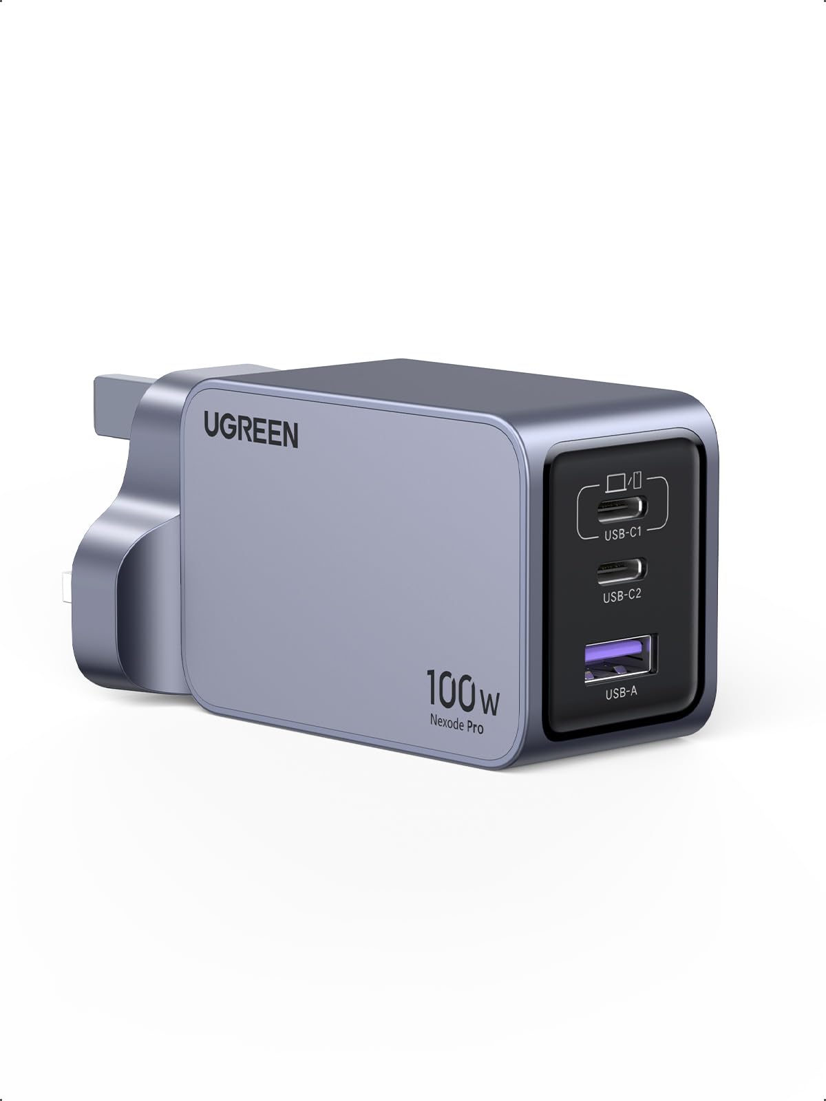 UGREEN USB C Charger 100W Fast Charger Plug Nexode Pro 3-Port GaN Charger PPS Fast Charging Compact Adapter Compatible with MacBook Pro/Air, iPad, iPhone 17 Pro/Air/17/16/15, Galaxy S24, Pixel, etc
