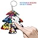 Balhvit Two Sides Flip Sequin Keychain for Kids, Colorful Lovely Girls Party Favors Cat Dolphin Clover etc, Durable Party Favors for Kids Girls Adults Decoration Prize Gifts, 16 Designs