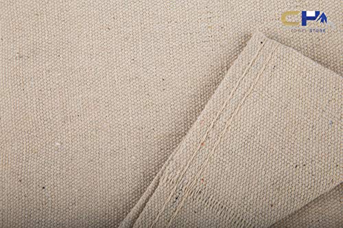 Canvas Drop Cloth (Size 4'x 5'), 100% Cotton - for All Purpose Use, Painting & Art. Thick, Heavyweight, Durable 8oz Duck Canvas with Sturdy Double Stitched Edges. Washable & Reusable - Thumbnail 4