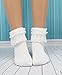 YJLSO Women Lace Ruffle Frilly Cotton Socks Princess Socks Ankle Socks,2 pairs,3 pairs,1 pairs (B-White-2 Pairs)
