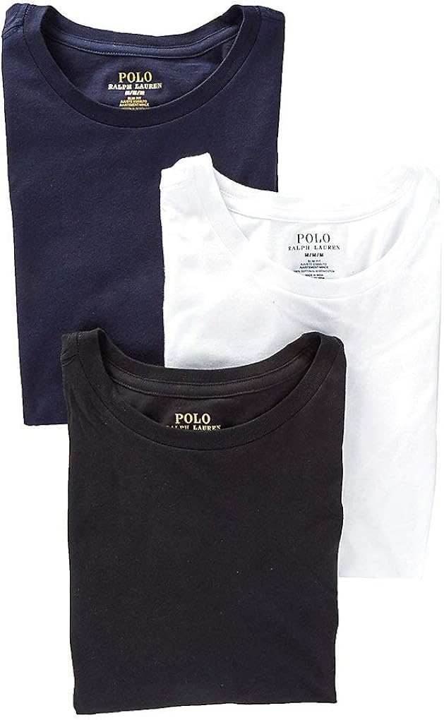 Polo Ralph Lauren Men's Slim Fit w/Wicking 3-Pack Crews at  Men’s Clothing store