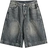 Mens Jorts Y2k Baggy Vintage Grunge Jean Shorts Hip Hop Streetwear Denim Shorts Summer Casual Skater Jorts