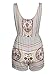 Choies Women's White Tribe Print Drawstring Waist Boho Romper Jumpsuit M
