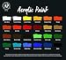 Ultimate Acrylic Paint Set for Kids & Adults | 24 Vibrant Acrylic Colors, 3 Painting Brushes & Professional Artist’s Mixing Pallet | Complete Beginner’s Arts & Crafts Kit for Painting & Coloring
