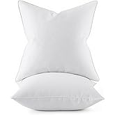 MIULEE 26x26 Euro Pillow Inserts, Pack of 2 Down Feather Premium Throw Pillows with Cotton Fabric for Bed Couch Living Room Sofa