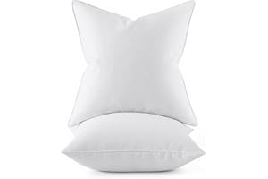 MIULEE 20x20 Pillow Inserts, Pack of 2 Down Feather Premium Throw Pillows with Cotton Fabric for Bed Couch Living Room Sofa