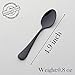 Demitasse Espresso Coffee Spoon Stainless Steel Black 6 Piece 5 Inch Mini Teaspoon Mocca Spoons Set Dishwasher Safe