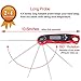 Digital Meat Instant Read(2-4s) Cooking Thermometer for Grilling Smoker BBQ - Waterproof Food Thermometer for Kitchen and Outdoor Use with Convex Buttons and Large Backlit Display By DESPKON
