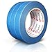 XFasten Professional Blue Painters Tape, Multi-Use, 3/4 Inches x 60 Yards (3-Pack) - Produces Sharp Lines and Residue-Free Artisan Grade Clean Release Wall Trim Tape