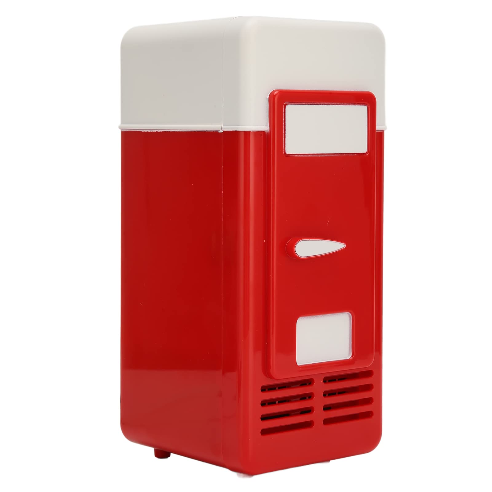 Mini Fridge, USB Fridge Insulated Cooling Small Portable Low Decibel Energy Saving Semiconductor Refrigeratior for Bedroom, Car, Office Desk & Dorm Room (Red)