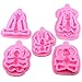 Sharlity 5 Pcs Animal 3d Silicone Molds Fondant Cake Decorating Supplies chocolate mold clay mold
