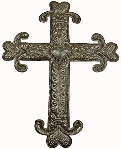 Fair Trade Large Metal Wall Art Cross from Haiti