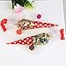 Candy Bags,MEZOOM 100 Pcs Cellophane Cone Treat Party Bags with Gold Twist Ties for Christmas Wedding Cookie Gift Candy Buffet Supply (Red)