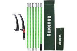 Shaledig Pole Saws for Tree Trimming, 21Feet Tree Trimmers Long Handle with Double Hook Saw, Durable and Safe Tree Pruner Cutter Tree Trimmer Pruning Saw, Sharp Tree Pruner with Extendable Pole