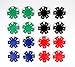 Joyin Toy 12 Decks Poker Size, Regular Index Playing Cards (6 Red/6 Blue) with Poker Chips and Dice