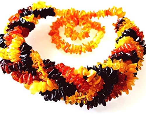 AMBERMILANALarge Baltic Amber Necklace for Women/Healing Baltic Amber Necklace/ 100% Genuine Baltic Amber/Certified