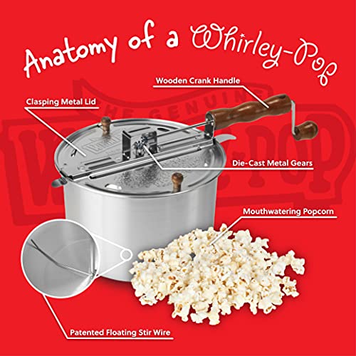 Original WhirleyPop Popcorn Popper Metal Gear Red Pricepulse