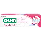 GUM Sensi Vital+ Dual Action Toothpaste with Fluoride 75 ml (2.5 Fl Oz) 1 unit - Made in Italy [italian import].