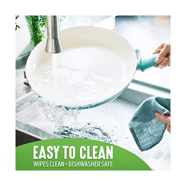 GreenLife Soft Grip Non-Stick 16 Piece Cookware Pots and Pans Set, PFAS Free, Diswasher Safe, Turquoise