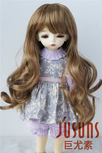 JD148 6-7inch 1/6 YOSD Doll wigs 15-18CM Brown Long vora Princess BJD hair Resin dolls and porceain doll accessories