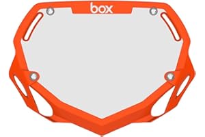 Box Components Two 3D Impact Resistant BMX Bike Number Plate w/Adjustable Straps for Adults, Mini, Strider, Plate Bikes, Bicycle Parts 100% Quality Guaranteed