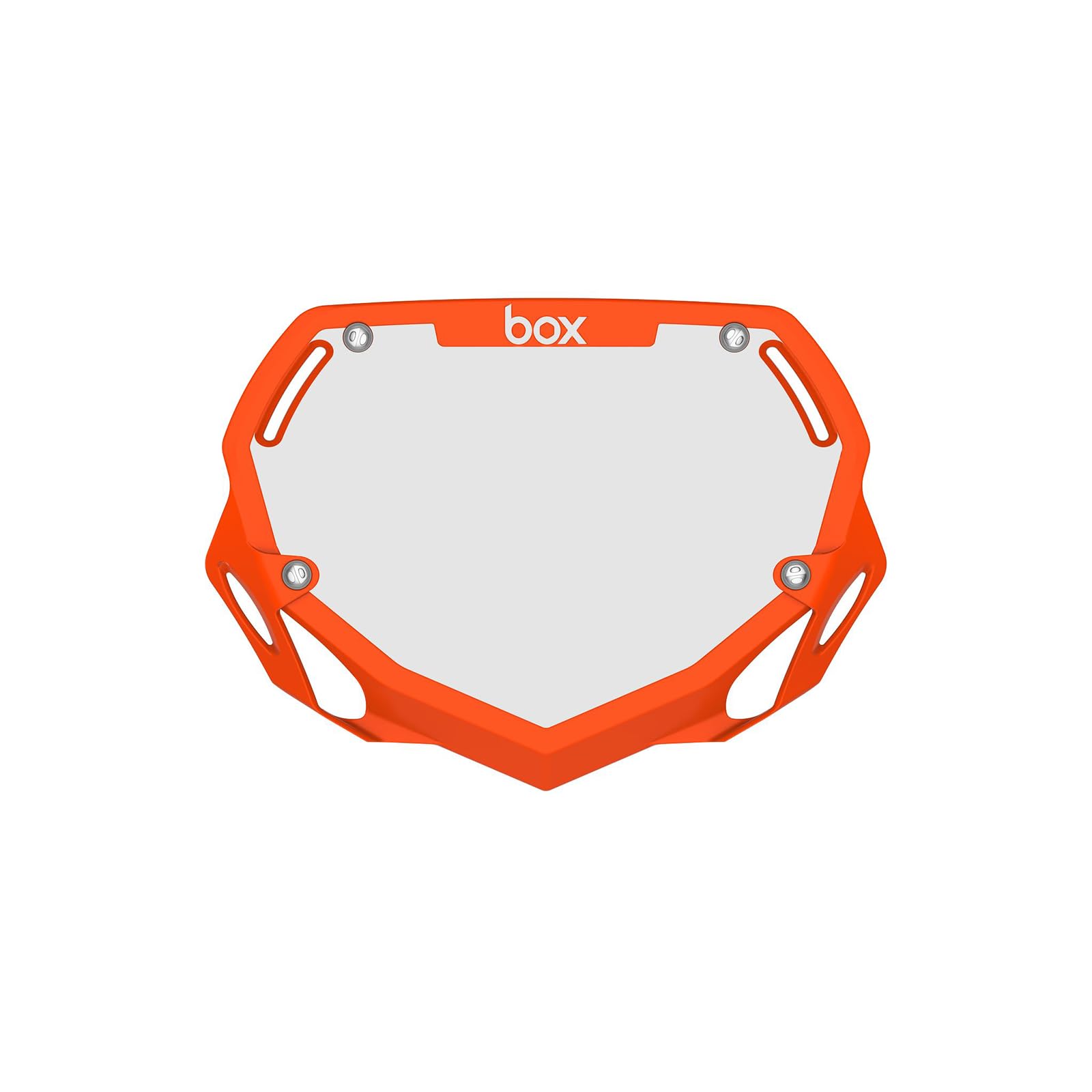 Photo 1 of Box Components Box Two 3D Impact Resistant BMX Bike Number Plate w/Adjustable Straps for Adults, Mini, Strider, Box Plate Bikes, Bicycle Parts 100% Quality Guaranteed, Large |Orange