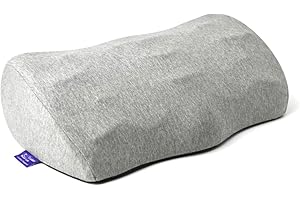C CUSHION LAB Ergonomic Foot Rest for Under Desk - Patented Massage Ridge Design Memory Foam Foot Stool Pillow for Work, Home, Gaming, Computer, Office Chair - Footrest for Back & Hip Pain Relief