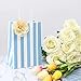 Ronvir 25pcs Blue Gift Bags 5.25x3.25x8 Inches Small Striped Bag Recyled Paper Bags For Baby Shower, Goodie, Birthday, Business, Shopping, Halloween, Christmas