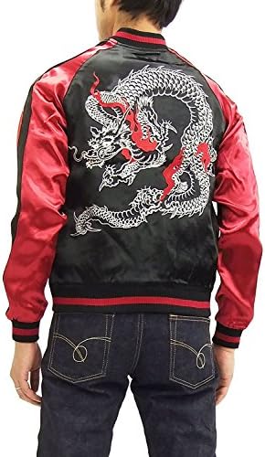 Japanesque Japanese Souvenir Jacket 3RSJ-024 Dragon Men's Sukajan (X-Large)