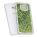 Samsung Galaxy S7 Edge case,Crosstree Liquid, Appmax Cool Quicksand Moving Stars Bling Glitter Floating Dynamic Flowing Case Liquid Cover for galaxy s7 edge. (Star Green)