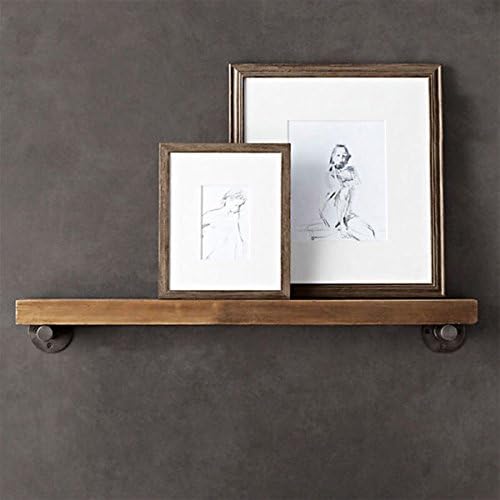 Retro Floating Wall Shelves Set , Modern Home Decorative Frames, Pantry Living Room Bedroom office Storage Shelving Bookshelf（ a-tier）